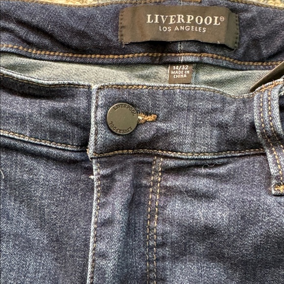 Liverpool Los Angeles cuff crops stretch ecological jeans 14 - Picture 2 of 6